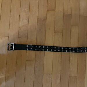 Black Belt with Silver Buckle